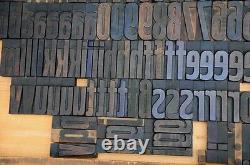 Letterpress alphabet 171pcs 3.54 wood printing blocks Letterpress wooden type