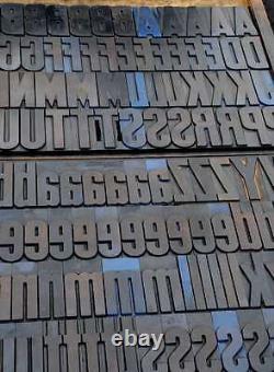 Letterpress alphabet 196pcs 4.25 wood printing blocks Letterpress wooden type