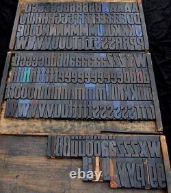 Letterpress alphabet 196pcs 4.25 wood printing blocks Letterpress wooden type