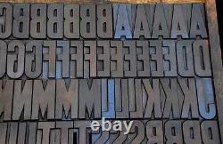 Letterpress alphabet 196pcs 4.25 wood printing blocks Letterpress wooden type