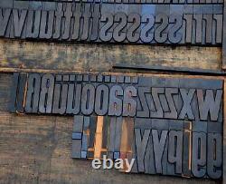 Letterpress alphabet 196pcs 4.25 wood printing blocks Letterpress wooden type