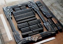 Letterpress border wood printing blocks ornaments decorative Art Nouveau vintage