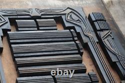 Letterpress border wood printing blocks ornaments decorative Art Nouveau vintage