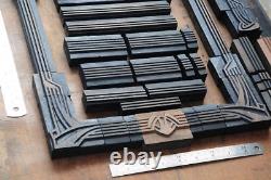 Letterpress border wood printing blocks ornaments decorative Art Nouveau vintage