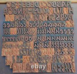 Letterpress printing blocks 182pcs 1.42 tall alphabet type plakadur vintage ABC