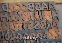 Letterpress printing blocks 182pcs 1.42 tall alphabet type plakadur vintage ABC