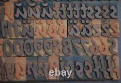 Letterpress printing blocks 182pcs 1.42 tall alphabet type plakadur vintage ABC