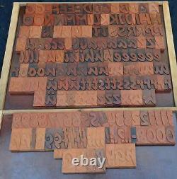 Letterpress printing blocks 182pcs 2.83 tall alphabet type plakadur vintage ABC