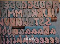 Letterpress printing blocks 184pcs 1.06 tall alphabet type plakadur vintage ABC