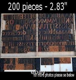 Letterpress printing blocks 200 pcs 2.83 tall alphabet type letters letter ABC