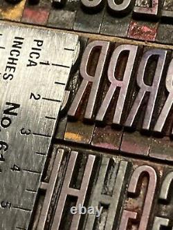 Letterpress type 36pt News Gothic Ext. Cond. Caps & 18pt Alternate Gothic No. 1