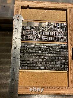 Letterpress type 36pt News Gothic Ext. Cond. Caps & 18pt Alternate Gothic No. 1