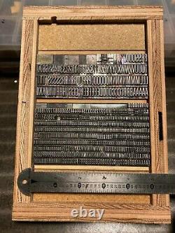 Letterpress type 36pt News Gothic Ext. Cond. Caps & 18pt Alternate Gothic No. 1