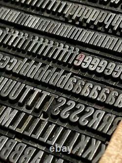 Letterpress type 36pt News Gothic Ext. Cond. Caps & 18pt Alternate Gothic No. 1