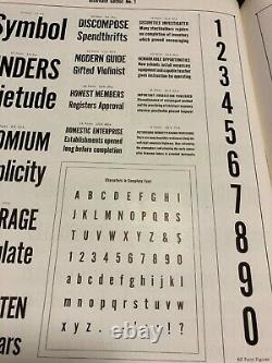 Letterpress type 36pt News Gothic Ext. Cond. Caps & 18pt Alternate Gothic No. 1