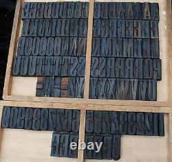 Letterpress wood printing blocks 111 pcs 3.23 tall alphabet type woodtype ABC