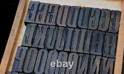 Letterpress wood printing blocks 111 pcs 3.23 tall alphabet type woodtype ABC