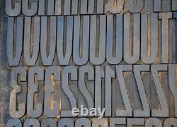 Letterpress wood printing blocks 125pcs 3.54 alphabet type woodtype Art Deco
