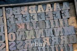 Letterpress wood printing blocks 129 pcs 1.97 tall alphabet type woodtype ABC