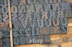 Letterpress wood printing blocks 129 pcs 1.97 tall alphabet type woodtype ABC