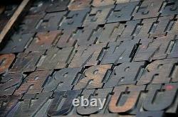 Letterpress wood printing blocks 129 pcs 1.97 tall alphabet type woodtype ABC