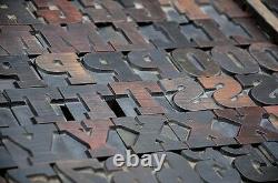 Letterpress wood printing blocks 129 pcs 1.97 tall alphabet type woodtype ABC