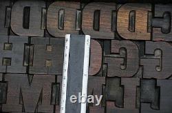 Letterpress wood printing blocks 129 pcs 1.97 tall alphabet type woodtype ABC