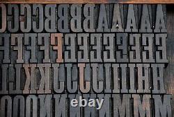 Letterpress wood printing blocks 158pcs 1.61 tall alphabet wooden type woodtype