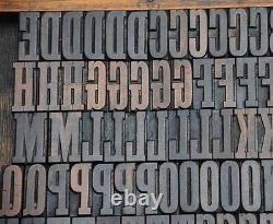 Letterpress wood printing blocks 158pcs 1.61 tall alphabet wooden type woodtype