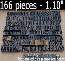 Letterpress wood printing blocks 166 pcs 1.10 tall alphabet type woodtype ABC