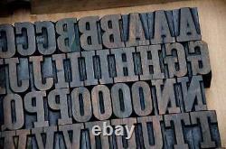 Letterpress wood printing blocks 166 pcs 1.10 tall alphabet type woodtype ABC