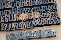 Letterpress wood printing blocks 166 pcs 1.10 tall alphabet type woodtype ABC