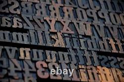 Letterpress wood printing blocks 166 pcs 1.10 tall alphabet type woodtype ABC