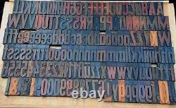 Letterpress wood printing blocks 166 pcs 3.54 tall alphabet type woodtype ABC