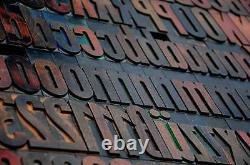 Letterpress wood printing blocks 166 pcs 3.54 tall alphabet type woodtype ABC