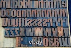 Letterpress wood printing blocks 188pcs 2.83 tall wooden type woodtype alphabet