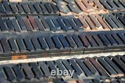 Letterpress wood printing blocks 190pcs 2.83 tall blackletter type woodtype ABC