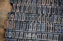 Letterpress wood printing blocks 191 pcs 1.18 tall alphabet type woodtype ABC