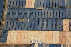 Letterpress wood printing blocks 195pcs 3.54 tall wooden type woodtype alphabet