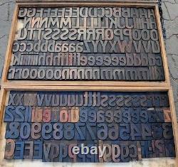 Letterpress wood printing blocks 198pcs 3.54 tall alphabet wooden type woodtype