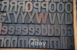Letterpress wood printing blocks 198pcs 3.54 tall alphabet wooden type woodtype