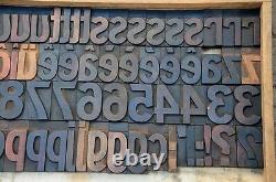 Letterpress wood printing blocks 198pcs 3.54 tall alphabet wooden type woodtype