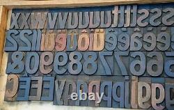 Letterpress wood printing blocks 198pcs 3.54 tall alphabet wooden type woodtype