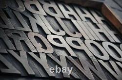 Letterpress wood printing blocks 198pcs 3.54 tall alphabet wooden type woodtype