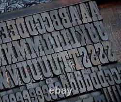 Letterpress wood printing blocks 202pcs 1.77 tall alphabet wooden type woodtype