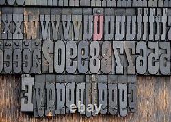 Letterpress wood printing blocks 202pcs 1.77 tall alphabet wooden type woodtype