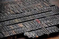 Letterpress wood printing blocks 202pcs 1.77 tall alphabet wooden type woodtype