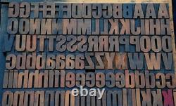 Letterpress wood printing blocks 202pcs 2.13 tall wooden type woodtype alphabet