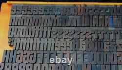 Letterpress wood printing blocks 213 pcs 2.83 tall alphabet type woodtype rare