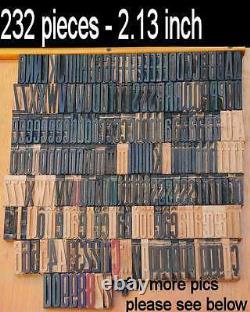 Letterpress wood printing blocks 232pcs 2.13 tall alphabet type woodtype ABC